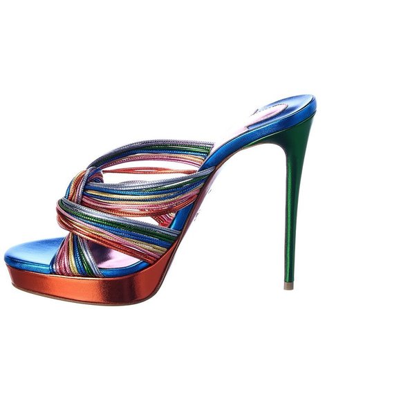 Christian Louboutin Multitaski Alta 120 Leather Sandal - Picture 2 of 6